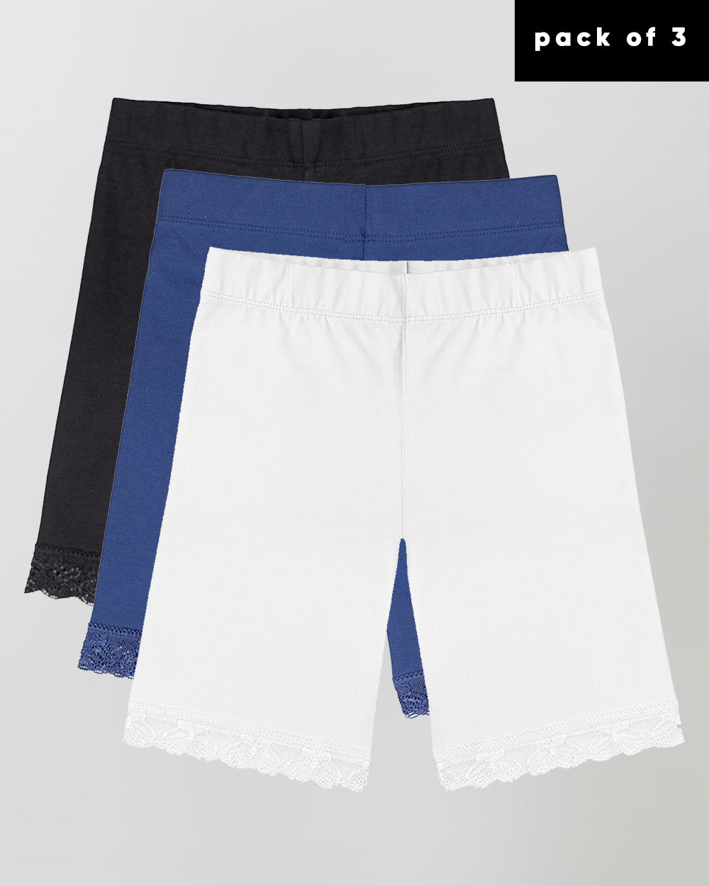 8 Pack Girls 95/5 Cotton/Spandex Bike Shorts : : Clothing