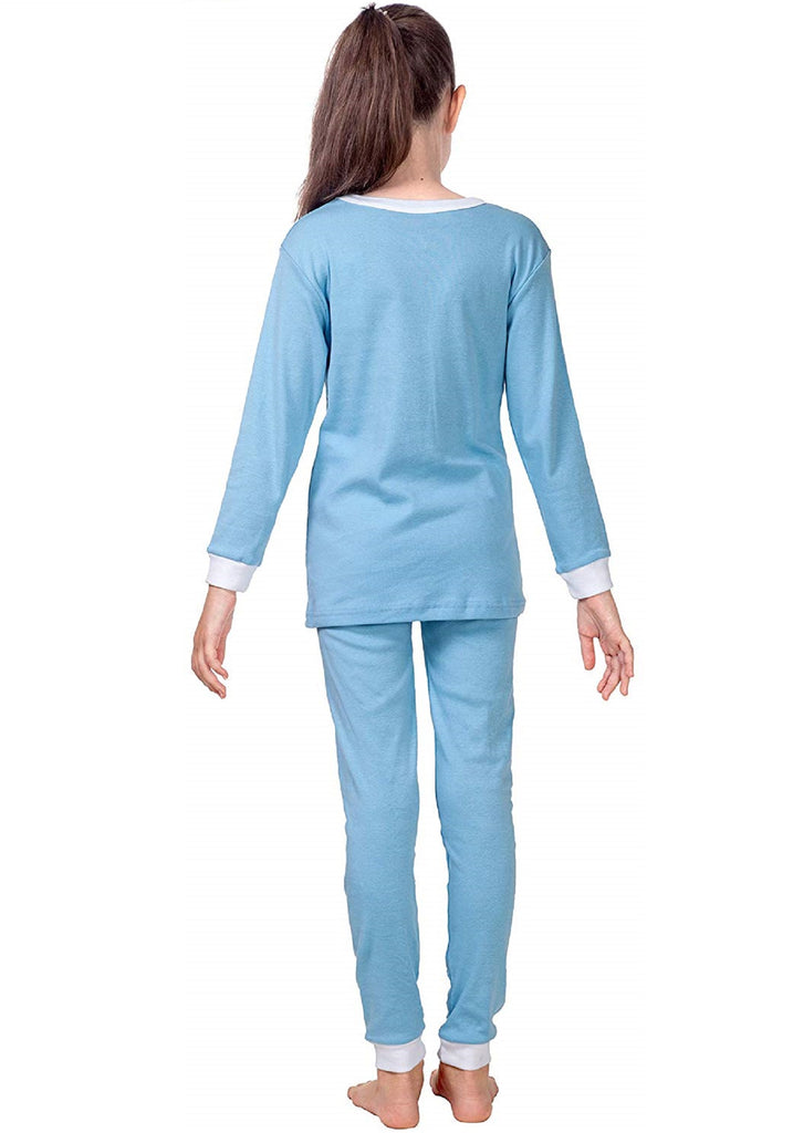 CAOMP Girls Pajamas Organic Cotton Pjs for Children Sleepwear Kids 2 Pieces Set