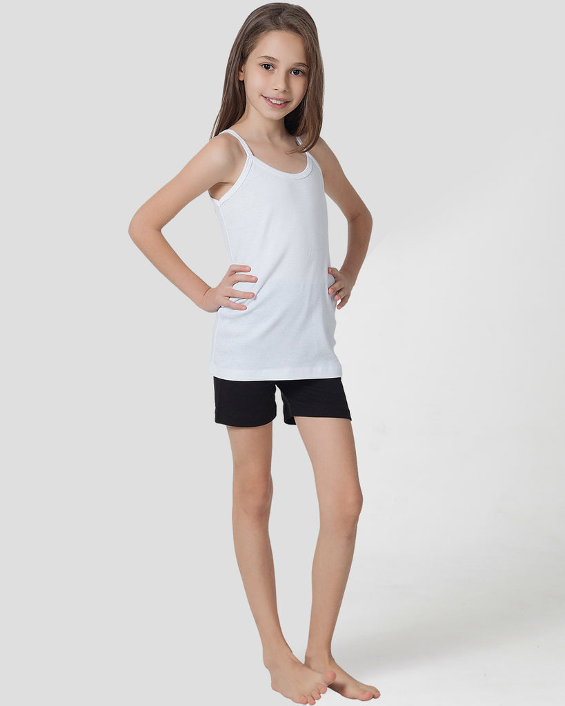 100% Organic Cotton Bike Shorts for Girls - Black